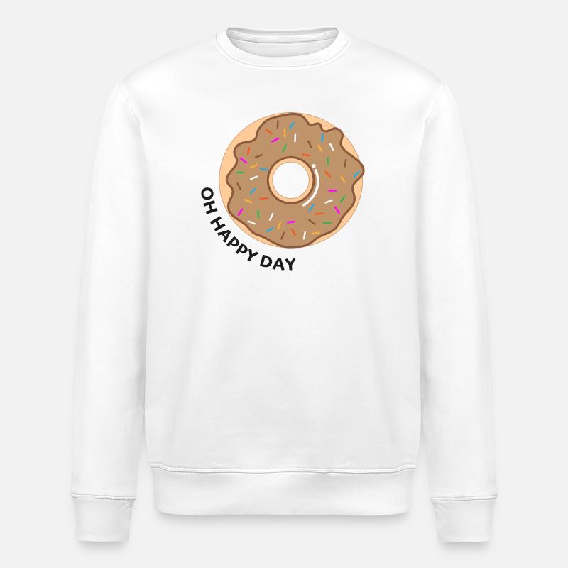 Donut Oh Happy Day - Stanley/Stella Unisex Bio-Sweatshirt ROLLER - Weiß