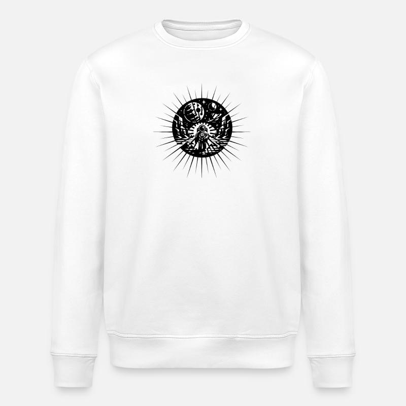 Astronaute Celestial Mandala Galaxy - Sweat bio ROLLER Stanley/Stella Unisexe - blanc