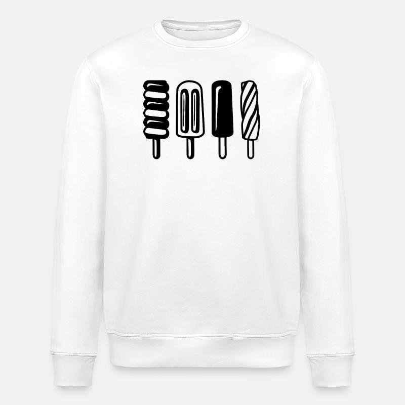 Wassereis Skizze - Stanley/Stella Unisex Bio-Sweatshirt ROLLER - Weiß