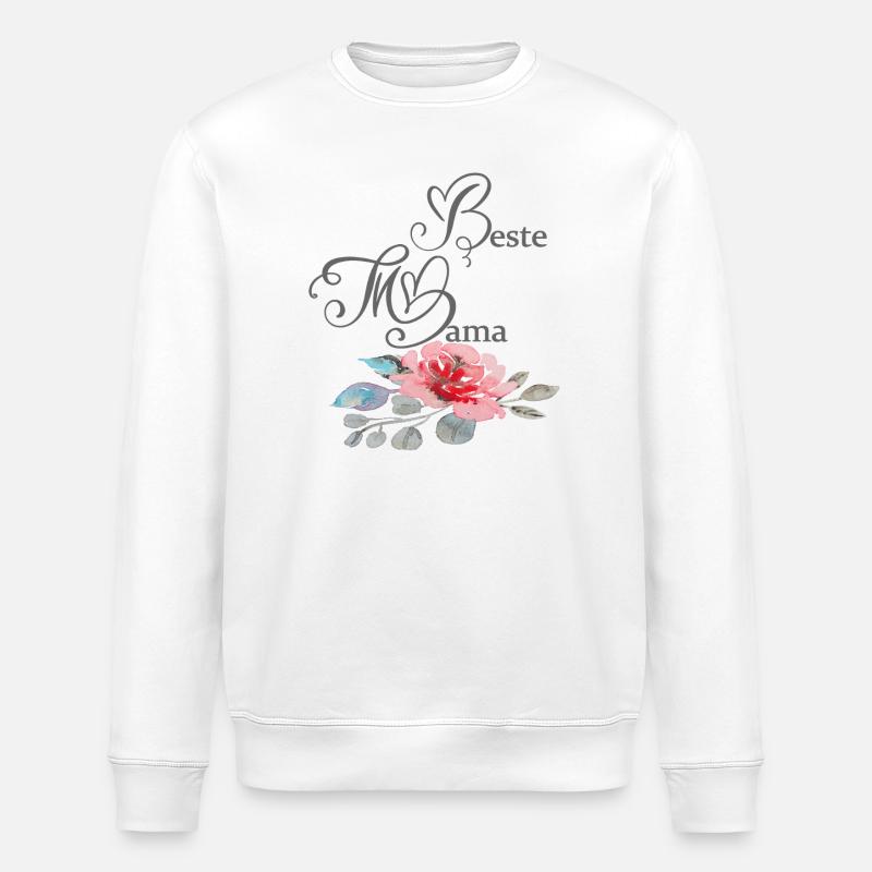 Beste Mama - Stanley/Stella Unisex Bio-Sweatshirt ROLLER - Weiß