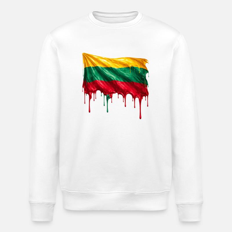 Drapeau lituanien couleur - Sweat bio ROLLER Stanley/Stella Unisexe - blanc