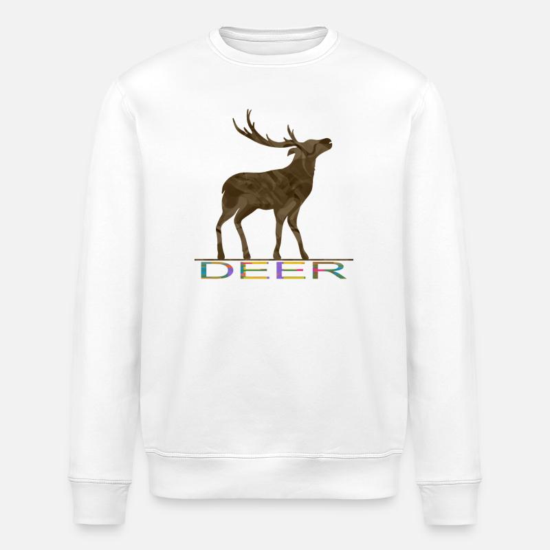 Deer - Stanley/Stella ROLLER Unisex Organic Sweatshirt - white