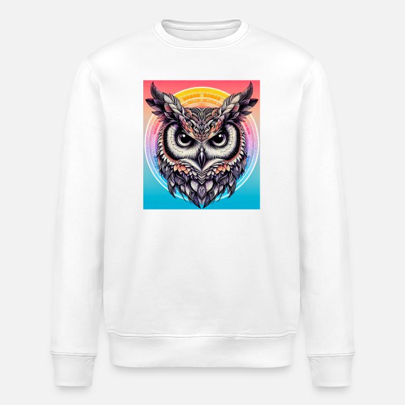 Eule - Stanley/Stella Unisex Bio-Sweatshirt ROLLER - Weiß