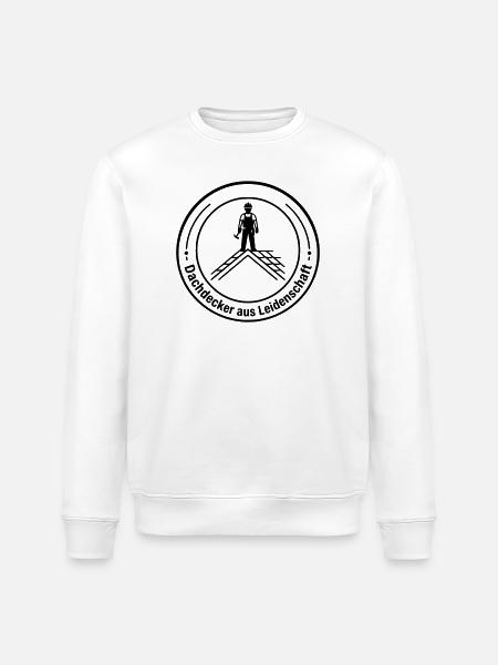 Dachdecker Leidenschaft Badge - Stanley/Stella Unisex Bio-Sweatshirt ROLLER - Weiß