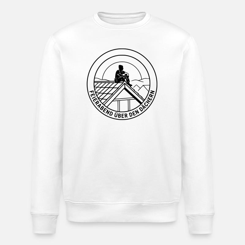 Dachdecker Feierabend über den Dächern - Stanley/Stella Unisex Bio-Sweatshirt ROLLER - Weiß