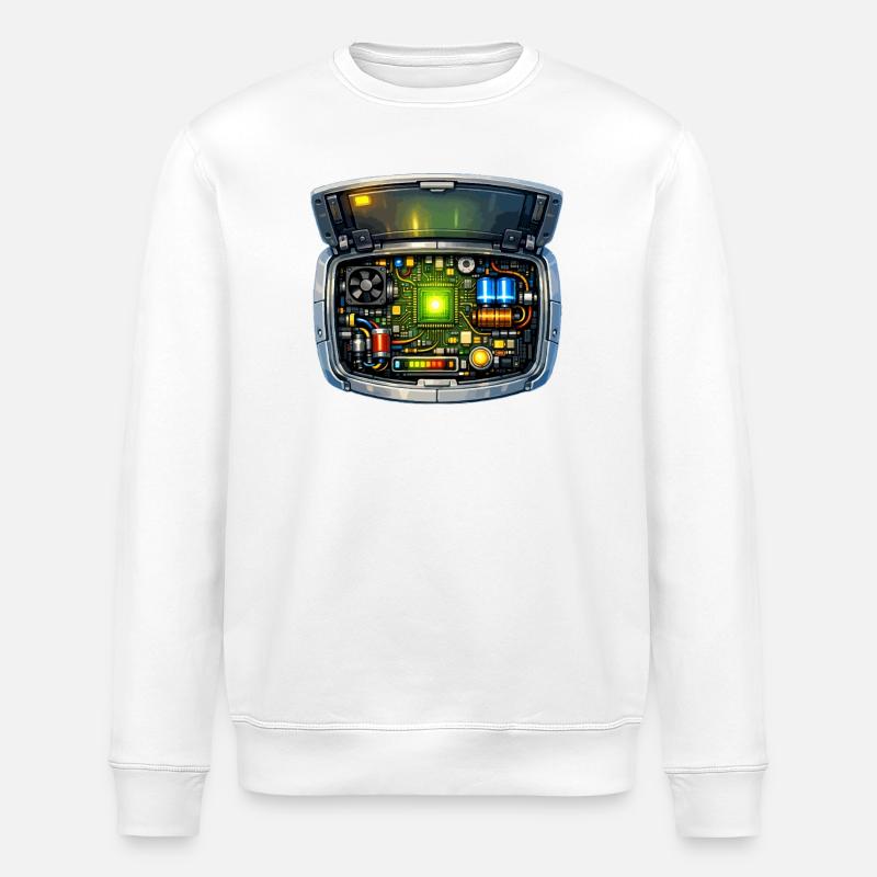 Carte mère - Sweat bio ROLLER Stanley/Stella Unisexe - blanc