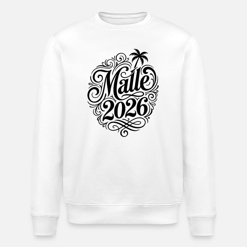 Malle 2026 Palme Mallorca - Stanley/Stella ROLLER Unisex Organic Sweatshirt - white