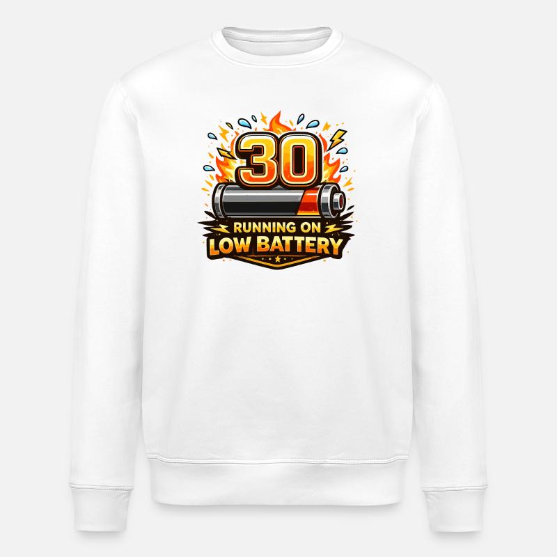 30 : Fonctionne à batterie faible - Sweat bio ROLLER Stanley/Stella Unisexe - blanc