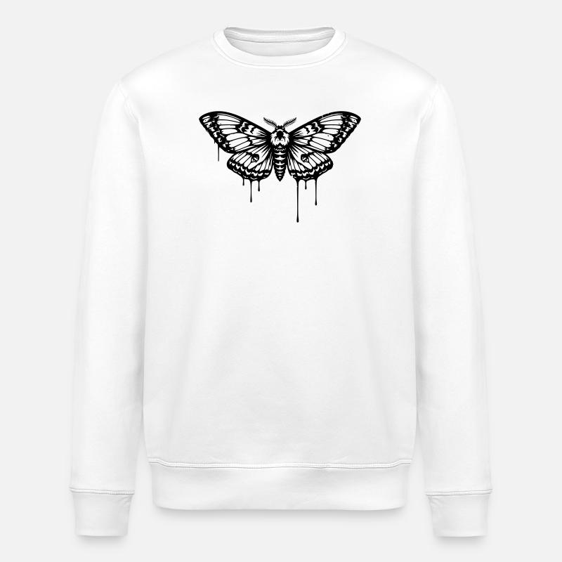 Tatouage de papillon de nuit - Sweat bio ROLLER Stanley/Stella Unisexe - blanc