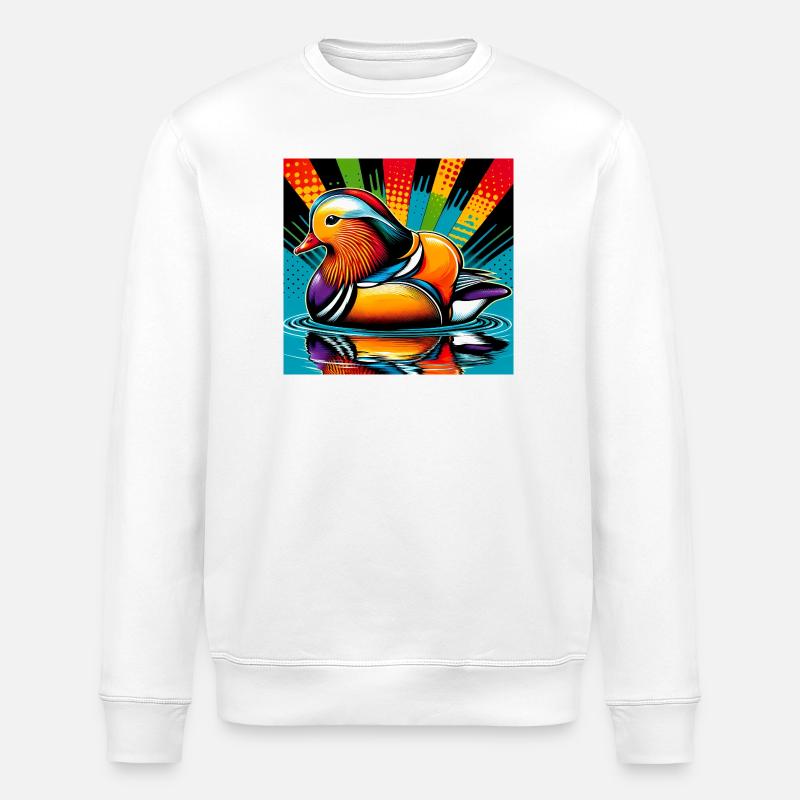 Mandarinente - Stanley/Stella Unisex Bio-Sweatshirt ROLLER - Weiß