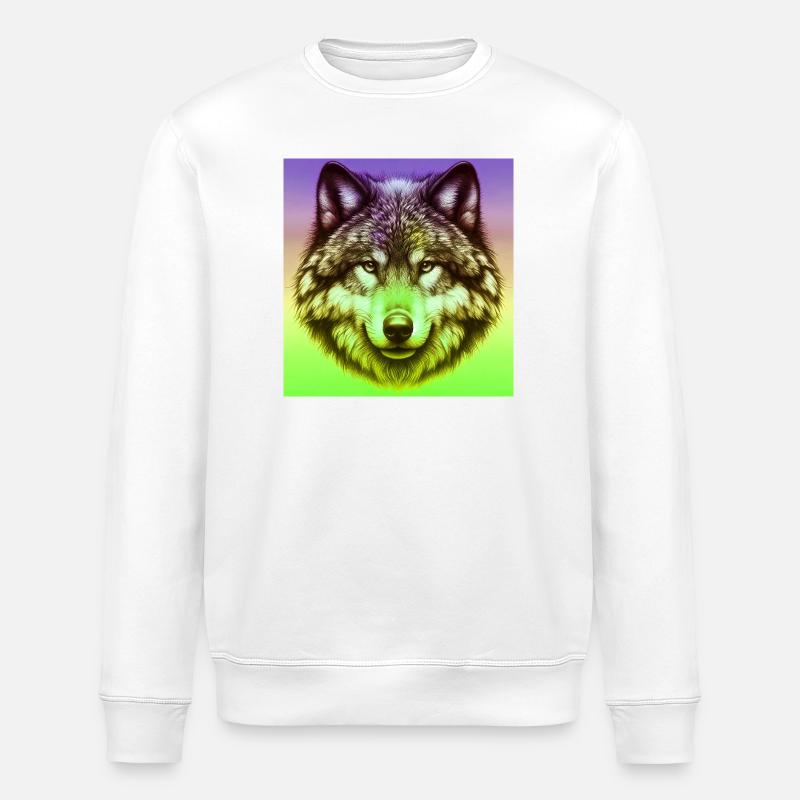 Wolf - Stanley/Stella ROLLER Unisex Organic Sweatshirt - white