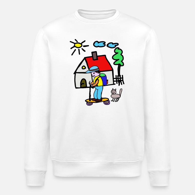 Kleines Haus Abenteuer Skateboard - Sweat bio ROLLER Stanley/Stella Unisexe - blanc