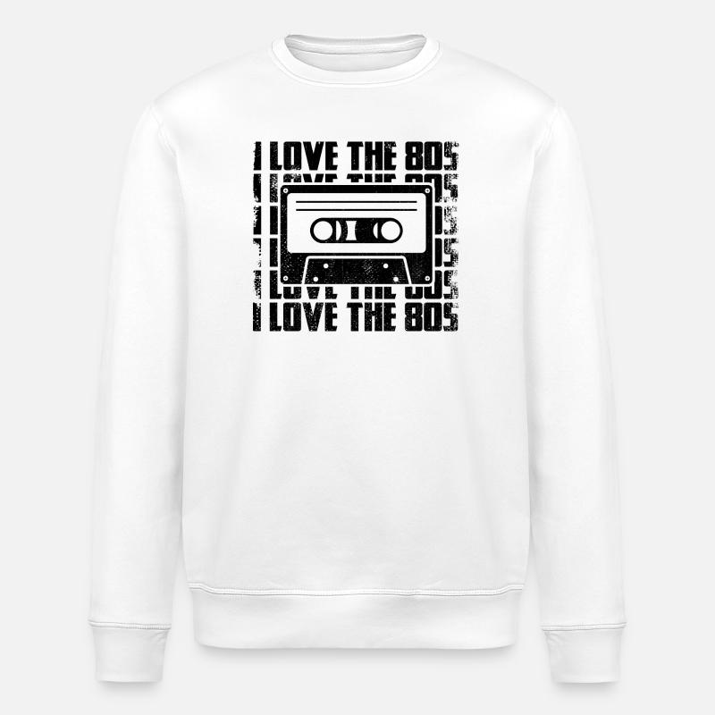 J’adore les années 80 - Sweat bio ROLLER Stanley/Stella Unisexe - blanc