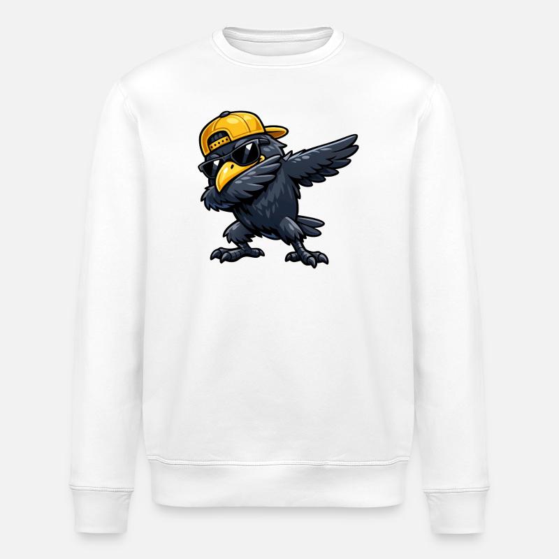 Dabbing Raven - Stanley/Stella Unisex Bio-Sweatshirt ROLLER - Weiß