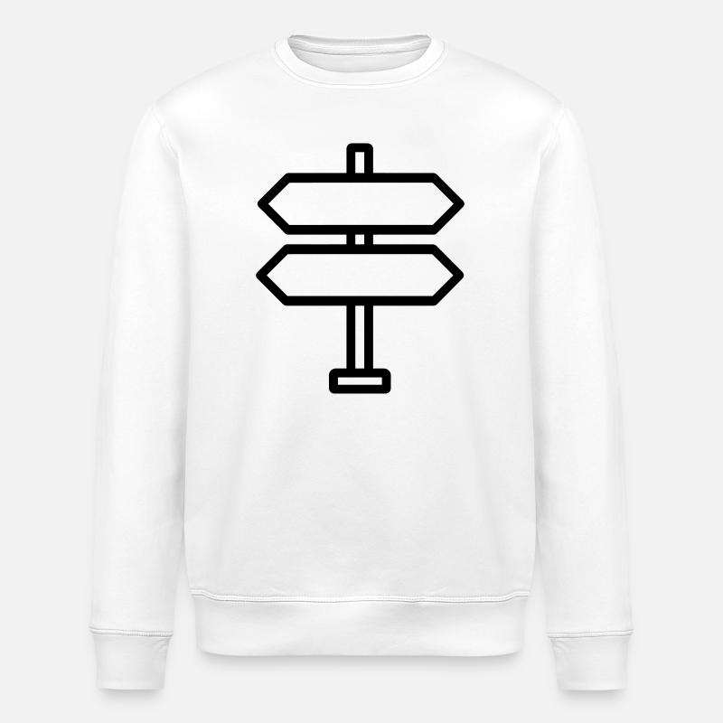 Richtungszeichen - Stanley/Stella Unisex Bio-Sweatshirt ROLLER - Weiß