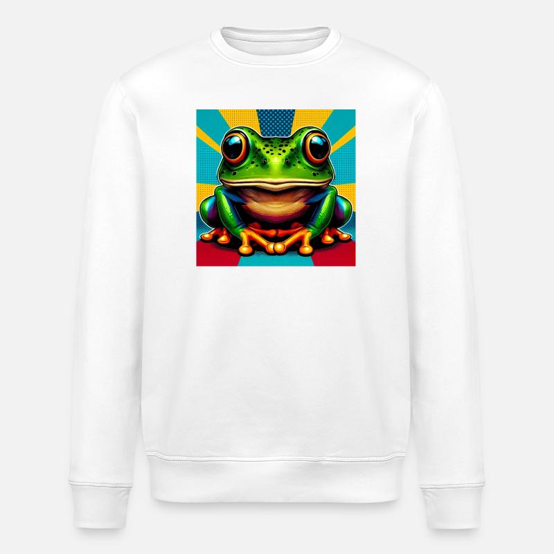 Frosch - Stanley/Stella Unisex Bio-Sweatshirt ROLLER - Weiß