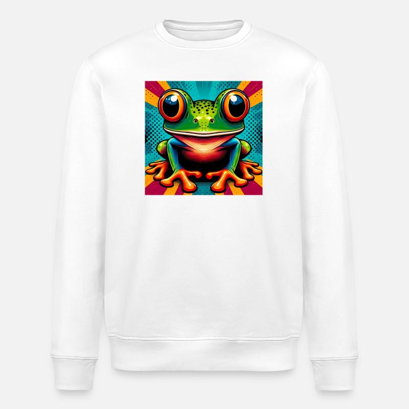 Frosch - Stanley/Stella Unisex Bio-Sweatshirt ROLLER - Weiß