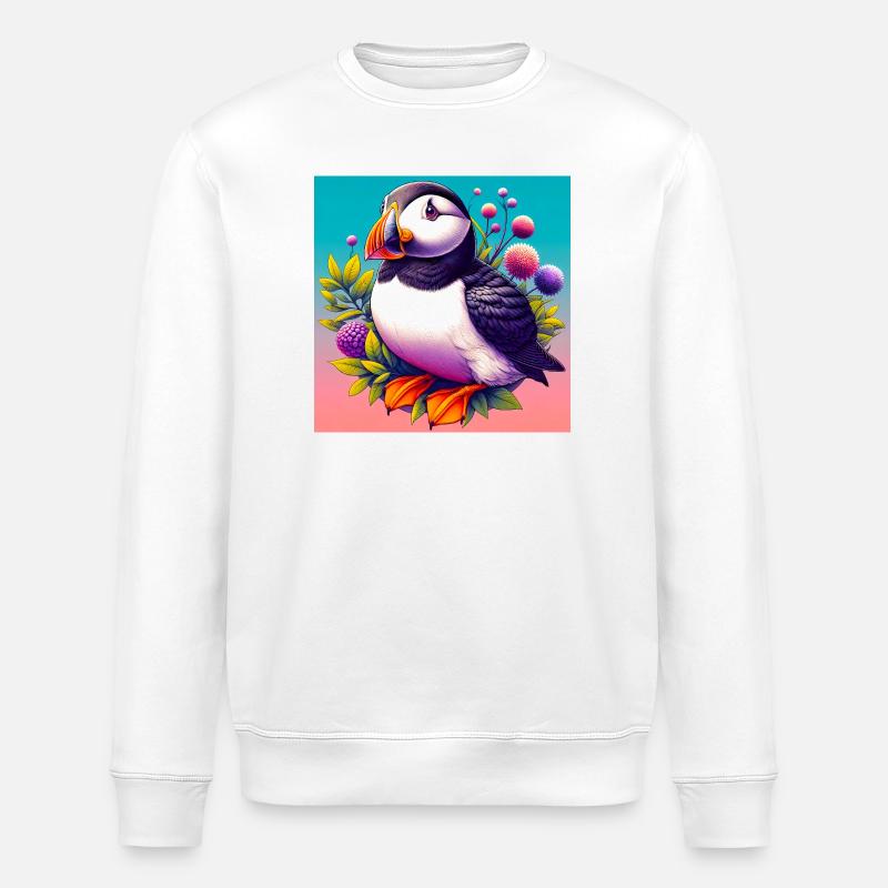Papageitaucher - Stanley/Stella Unisex Bio-Sweatshirt ROLLER - Weiß