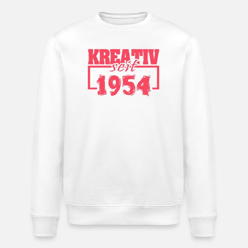 Spruch 1954 - Stanley/Stella Unisex Bio-Sweatshirt ROLLER - Weiß