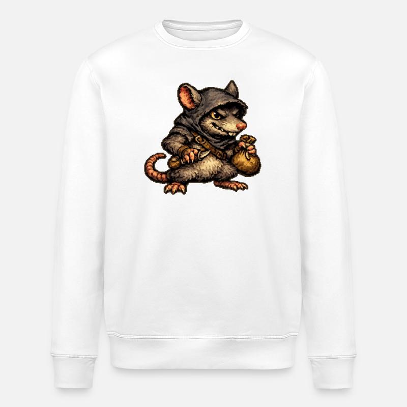 diebische Ratte - Stanley/Stella Unisex Bio-Sweatshirt ROLLER - Weiß