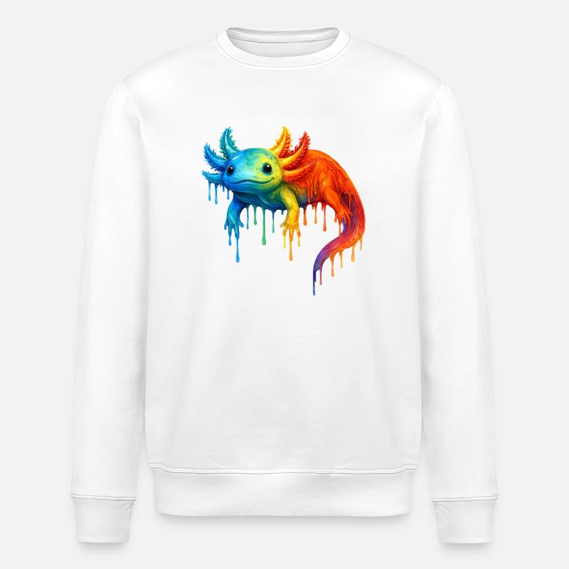 Axolotl aux couleurs vives - Sweat bio ROLLER Stanley/Stella Unisexe - blanc