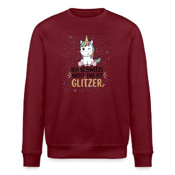 Einhorn Schwitze Nicht Das Ist Glitzer Sport Gym - Stanley/Stella Unisex Bio-Sweatshirt ROLLER - Weiß - Vorne - Nik (191cm)