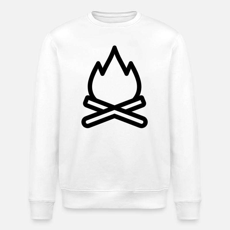 feu de camp - Sweat bio ROLLER Stanley/Stella Unisexe - blanc