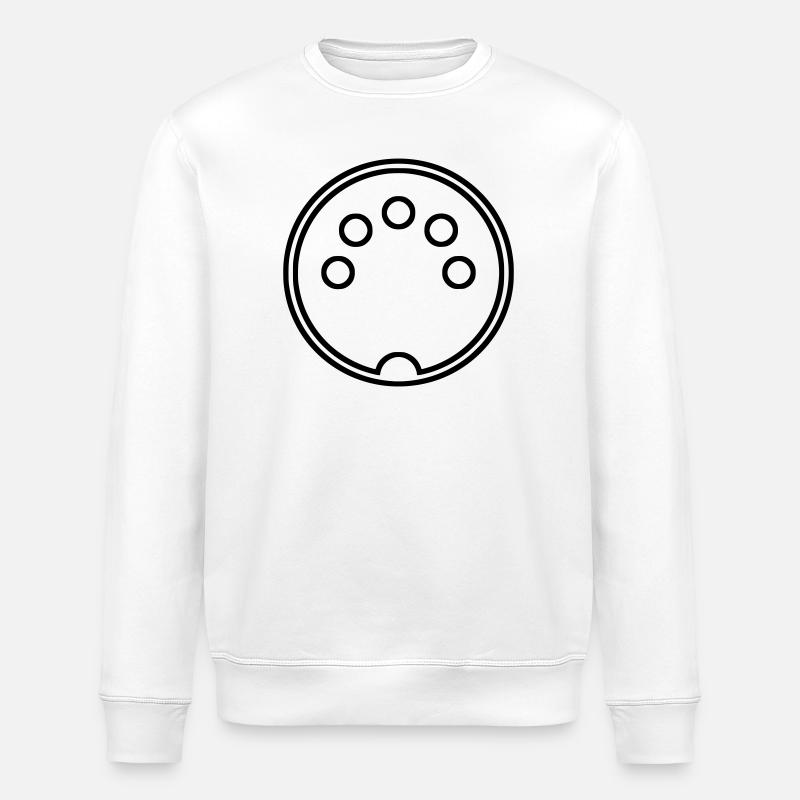 MIDI Connector - Stanley/Stella ROLLER Unisex Organic Sweatshirt - white