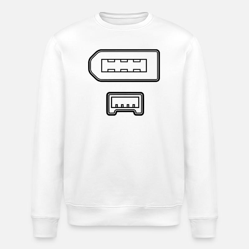 Firewire connector - Stanley/Stella ROLLER Unisex Organic Sweatshirt - white