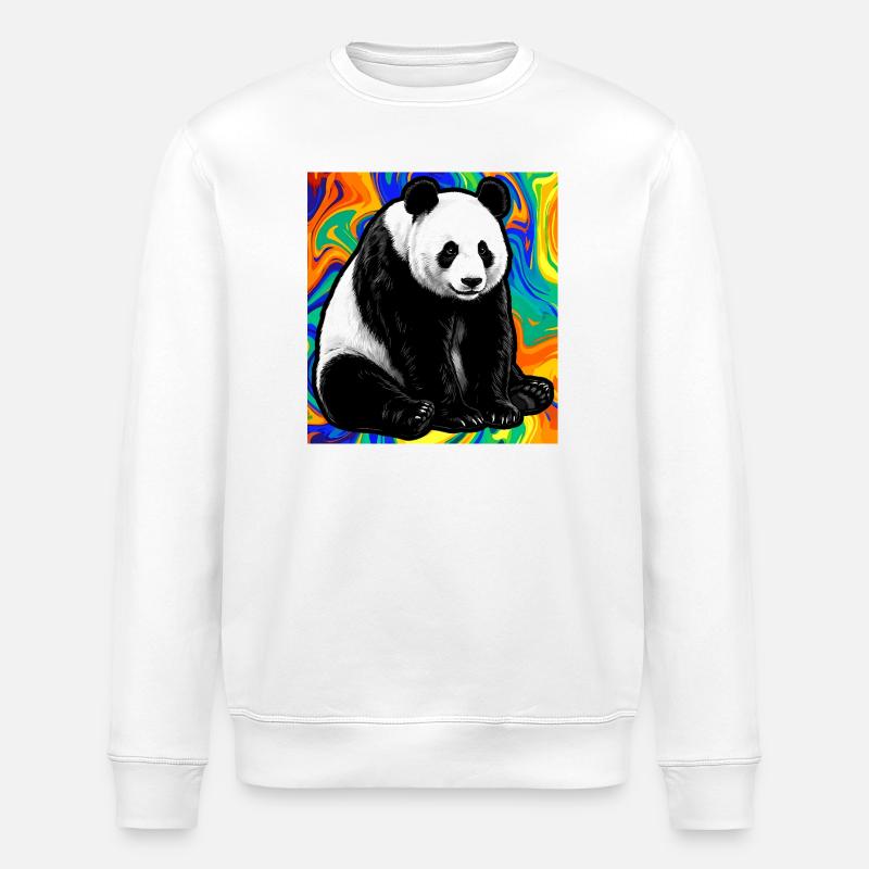 Panda - Stanley/Stella Unisex Bio-Sweatshirt ROLLER - Weiß