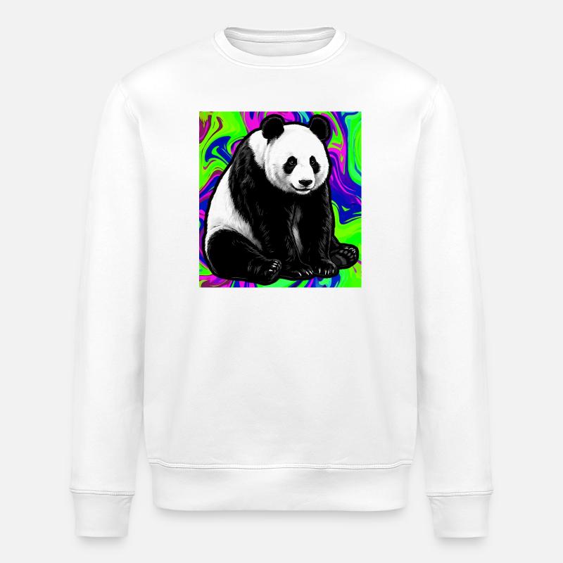 Panda - Stanley/Stella Unisex Bio-Sweatshirt ROLLER - Weiß