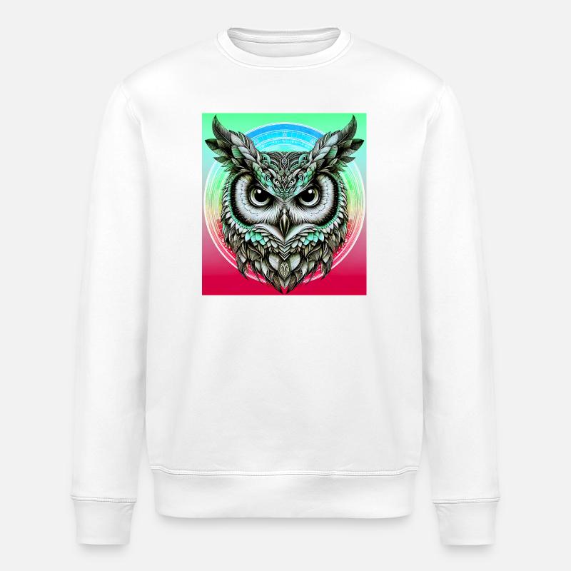 Eule - Stanley/Stella Unisex Bio-Sweatshirt ROLLER - Weiß