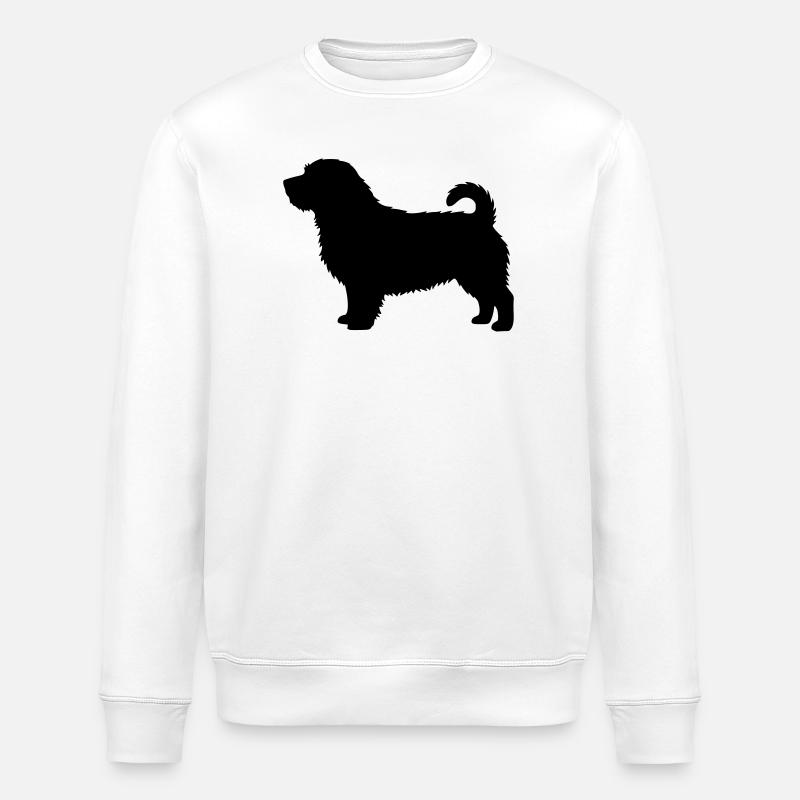Norfolk-Terrier-Silhouette - Stanley/Stella Unisex Bio-Sweatshirt ROLLER - Weiß