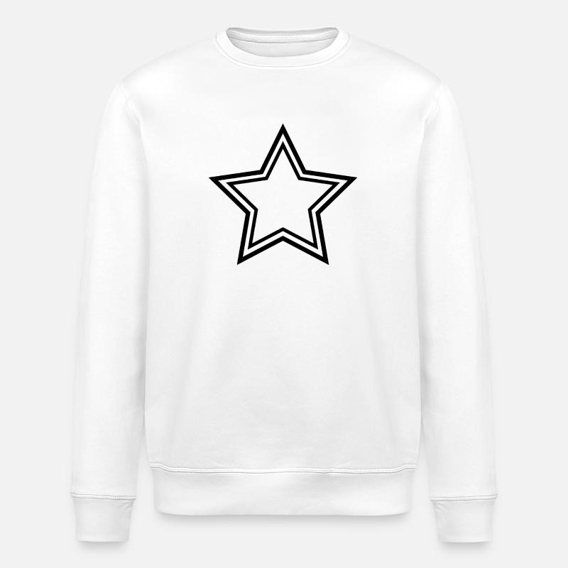 Star Double Frame - Stanley/Stella ROLLER Unisex Organic Sweatshirt - white