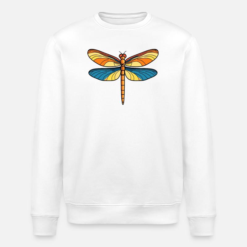 Sonnenflügel Drachenfliege - Stanley/Stella Unisex Bio-Sweatshirt ROLLER - Weiß