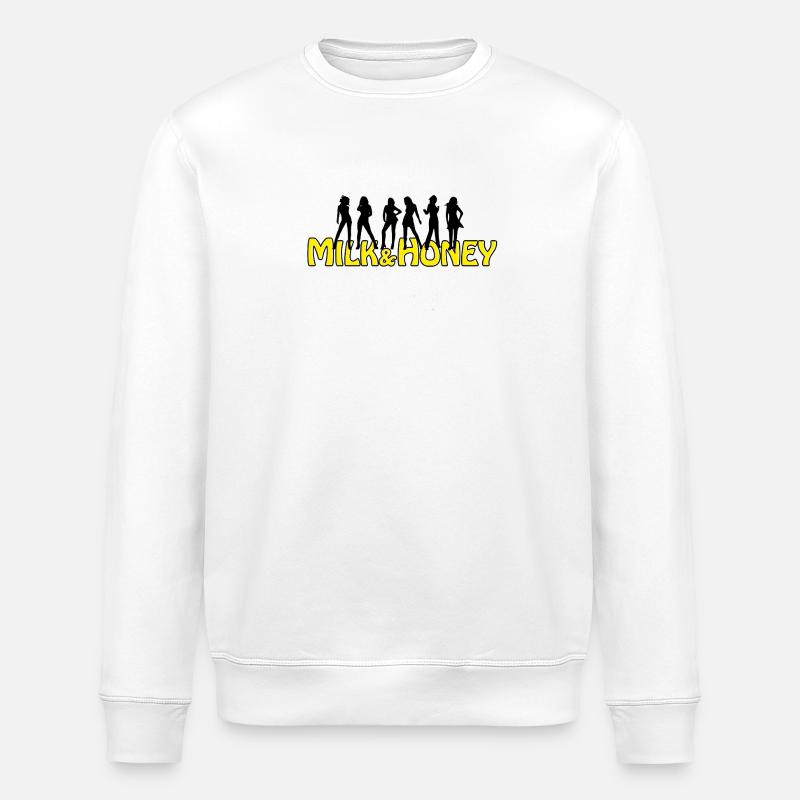 Lait et miel - Sweat bio ROLLER Stanley/Stella Unisexe - blanc