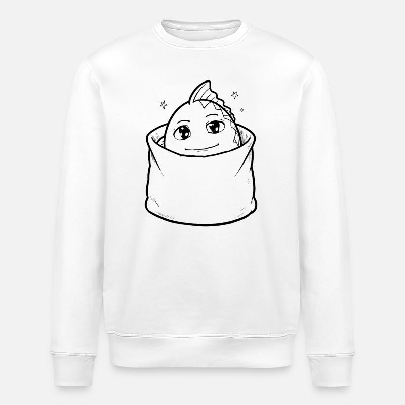 Fisch Tier Tasche - Stanley/Stella Unisex Bio-Sweatshirt ROLLER - Weiß