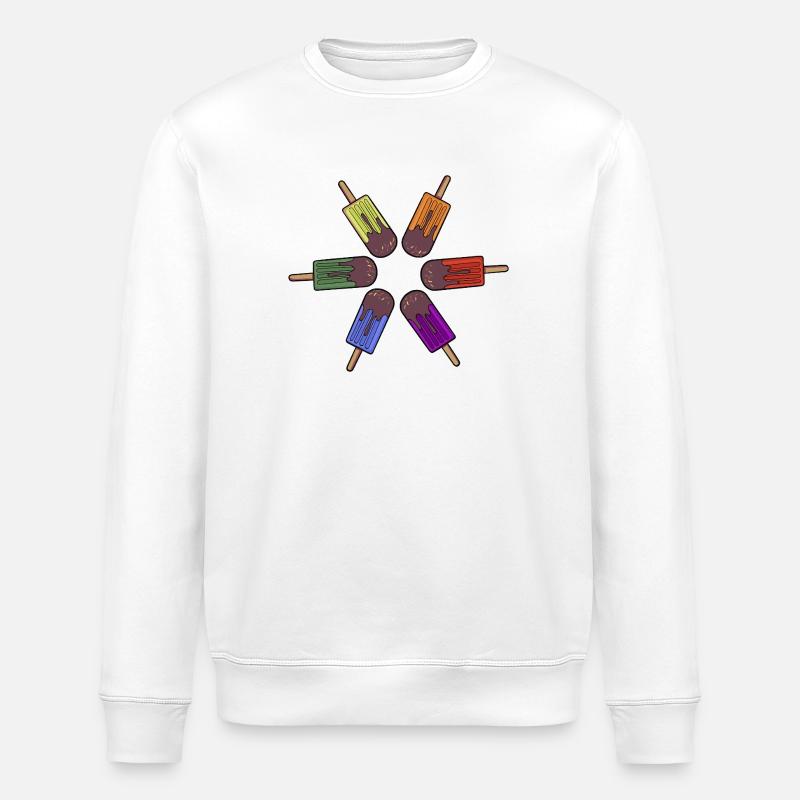 Cercle de glaces arc-en-ciel - Sweat bio ROLLER Stanley/Stella Unisexe - blanc