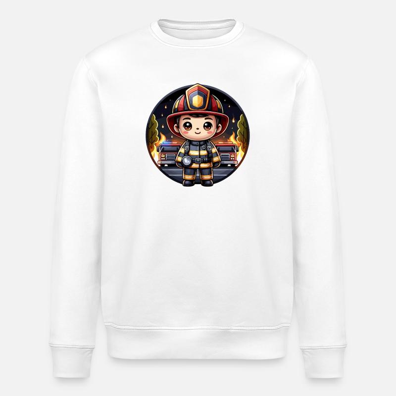 Feuerwehr Feuerwehrmann  - Stanley/Stella Unisex Bio-Sweatshirt ROLLER - Weiß