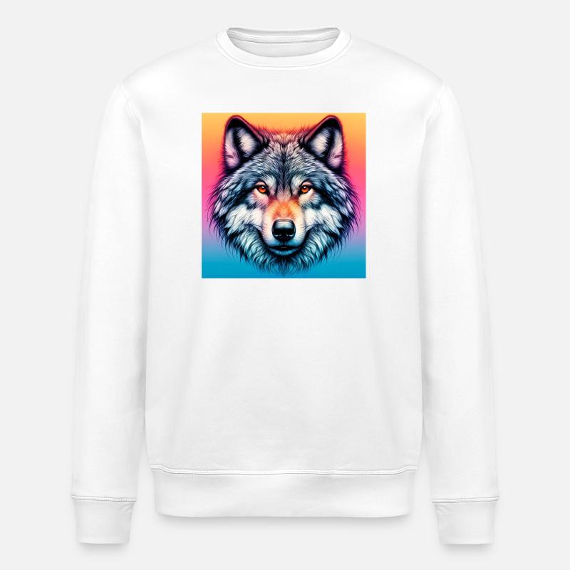 Wolf - Stanley/Stella ROLLER Unisex Organic Sweatshirt - white