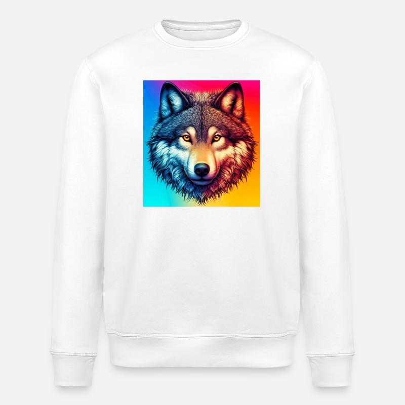 Wolf - Stanley/Stella Unisex Bio-Sweatshirt ROLLER - Weiß