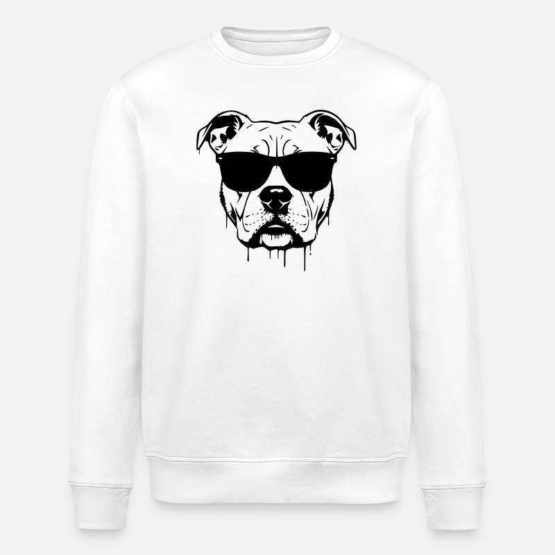 Graffiti des lunettes Pitbull - Sweat bio ROLLER Stanley/Stella Unisexe - blanc