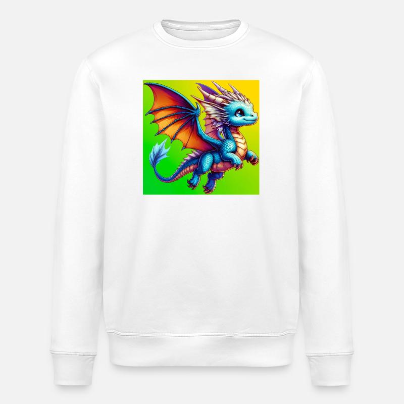 Drache - Stanley/Stella Unisex Bio-Sweatshirt ROLLER - Weiß