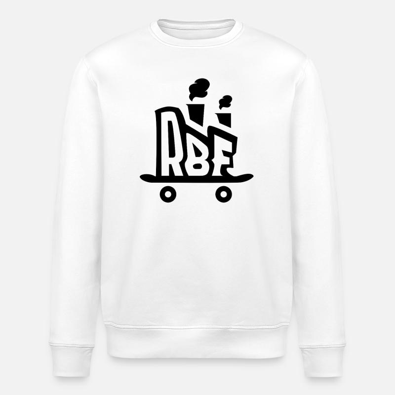 Logo de l’usine Roller Board Noir - Sweat bio ROLLER Stanley/Stella Unisexe - blanc