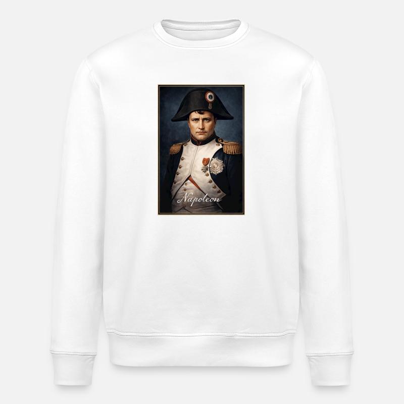 Napoleon Portrait Militäruniform - Stanley/Stella Unisex Bio-Sweatshirt ROLLER - Weiß