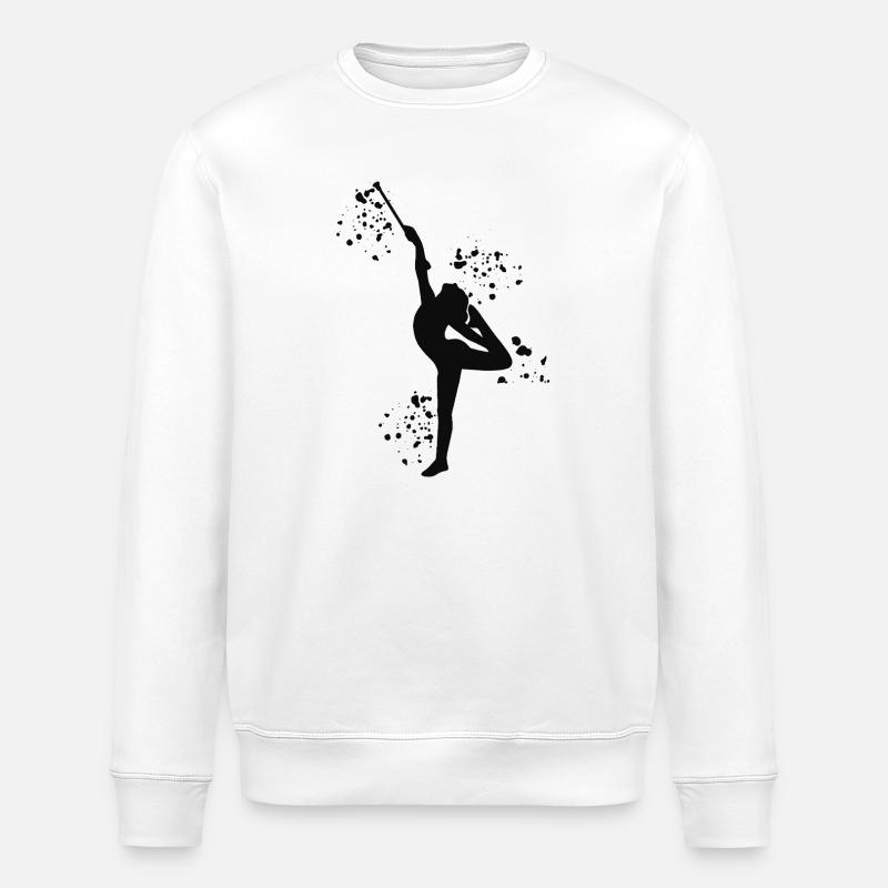 Gymnast with baton rhythmic gymnastics - Stanley/Stella ROLLER Unisex Organic Sweatshirt - white