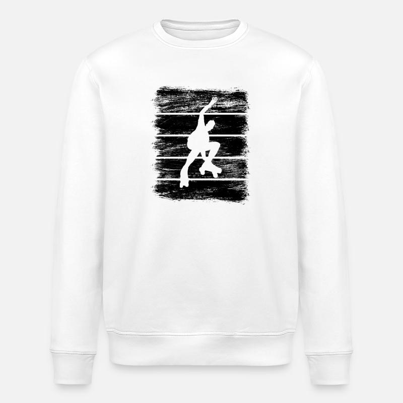 Roller Skater Zeichnung - Stanley/Stella Unisex Bio-Sweatshirt ROLLER - Weiß