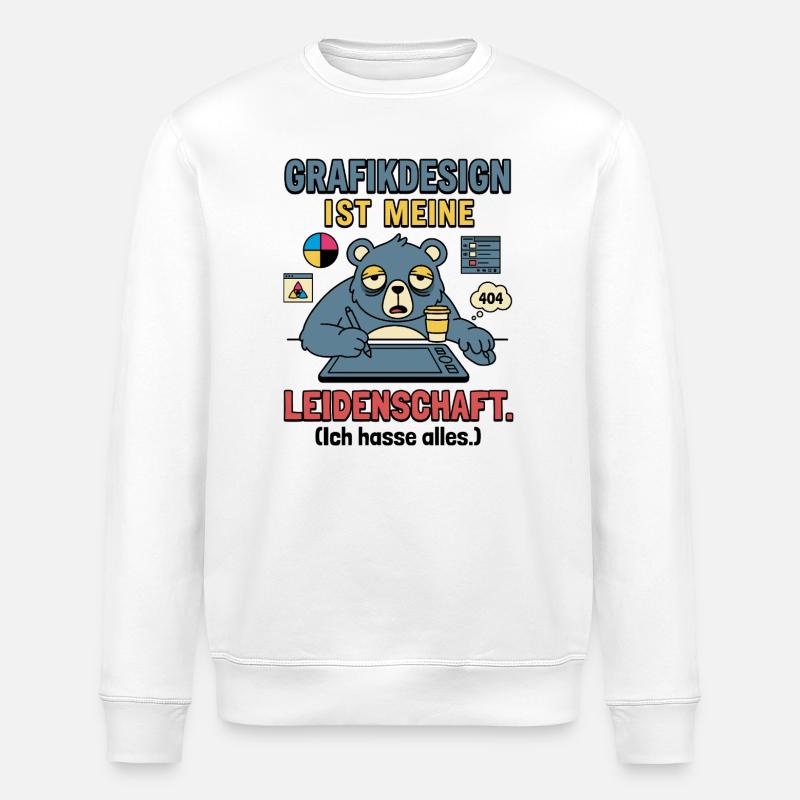 Grafikdesign Leidenschaft lustig Designer - Stanley/Stella Unisex Bio-Sweatshirt ROLLER - Weiß