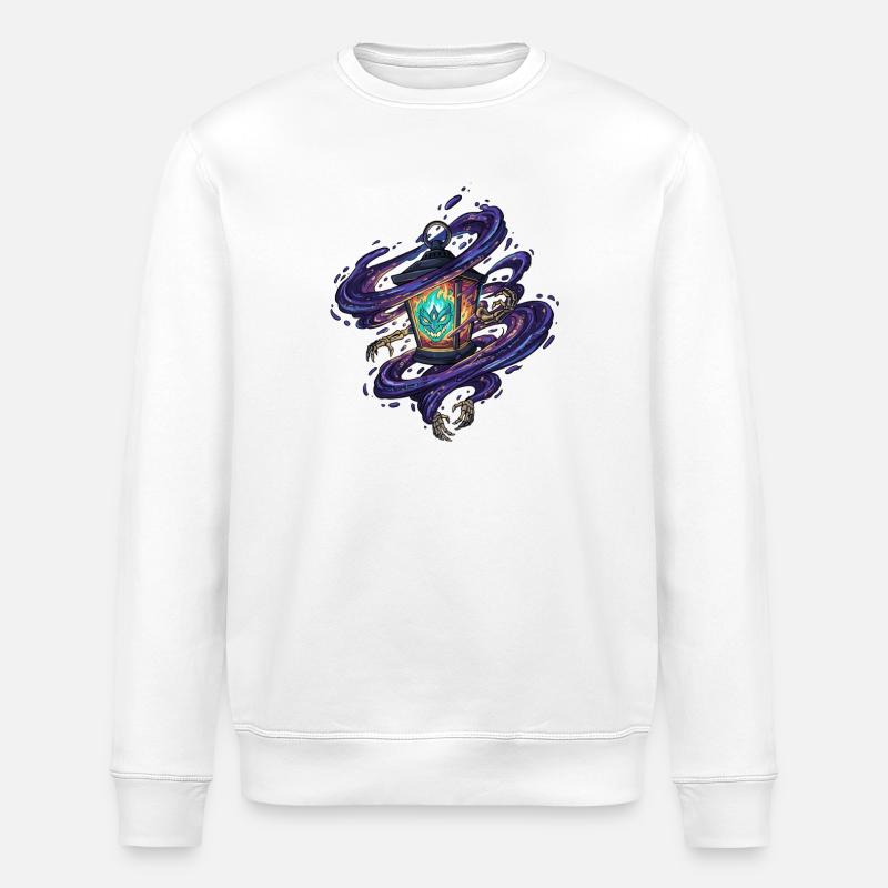 Geisterlantern Wirbelzauber - Stanley/Stella Unisex Bio-Sweatshirt ROLLER - Weiß