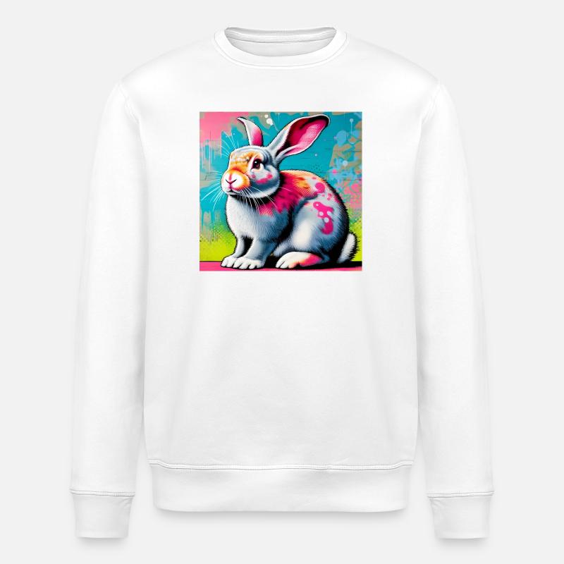 Kaninchen - Stanley/Stella Unisex Bio-Sweatshirt ROLLER - Weiß
